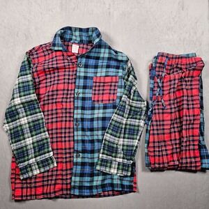 Brooks Brothers Pajama Set Mens Medium Colorblock Plaid Flannel 100% Cotton Soft